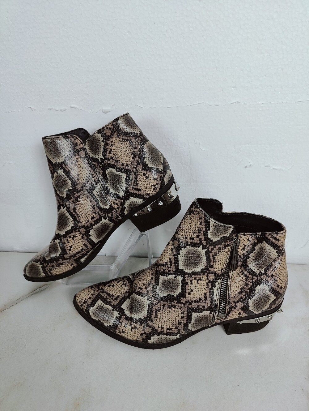 Circus Sam Edelman Highland Snake Print Booties, Sz 9